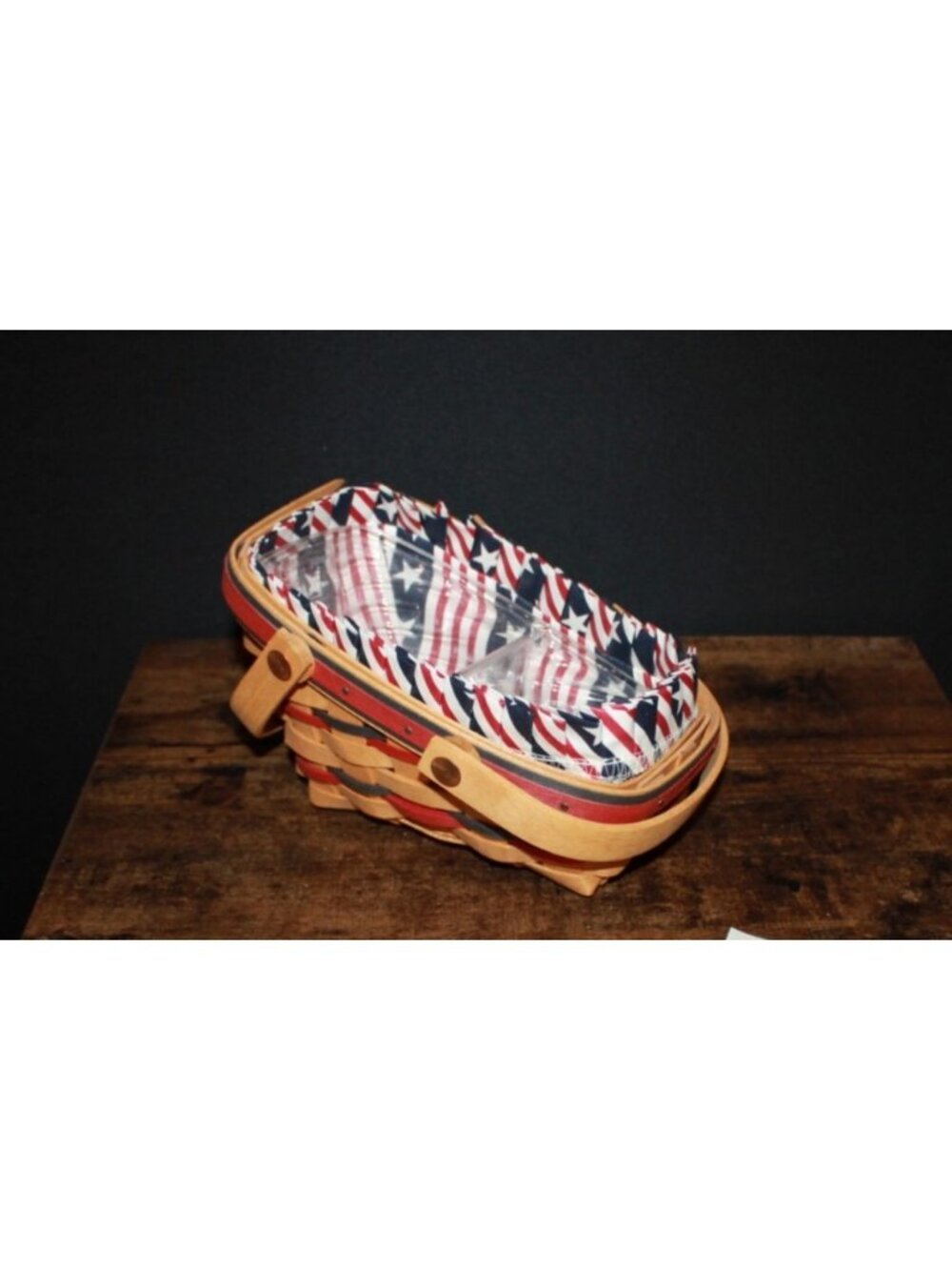 Longaberger 1996 All-American Summertime Basket w Liner, Protector & Papers